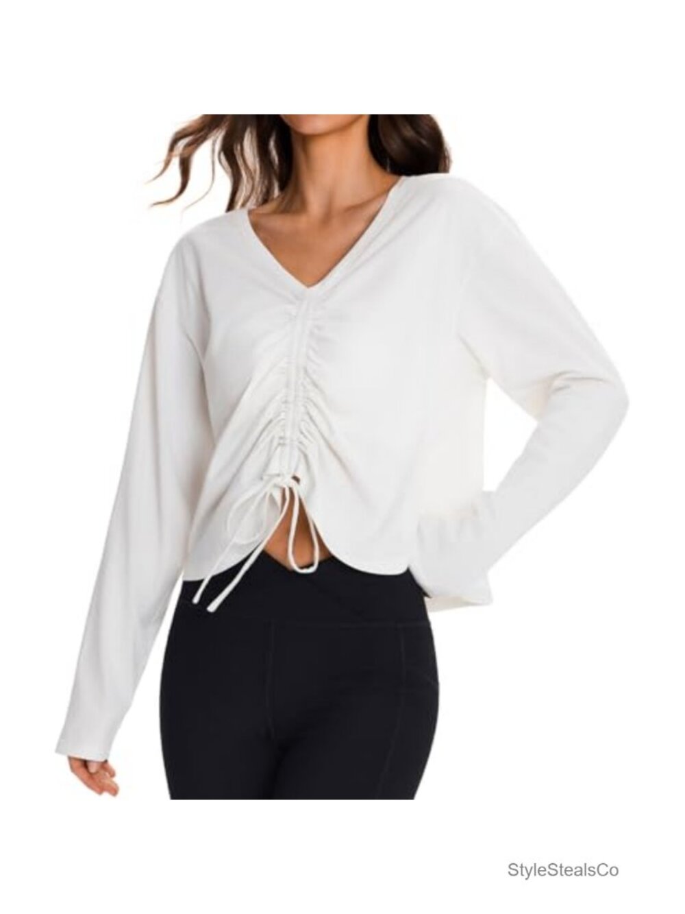 Reversible Women's Cotton Blend Long Sleeve Workout Top